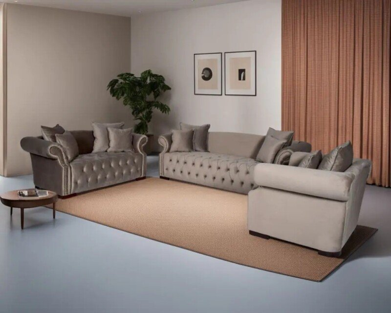 Luxury Chester Sofa In Velvet